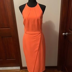 Gianni Bini Orange midi cocktail dress